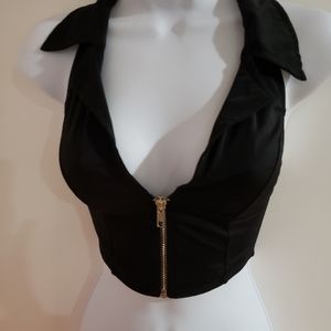 Fredericks of Hollywood size small Black crop top